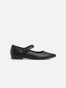 Galia - XYC8979 - Ballerina a punta con cinturino - NERO